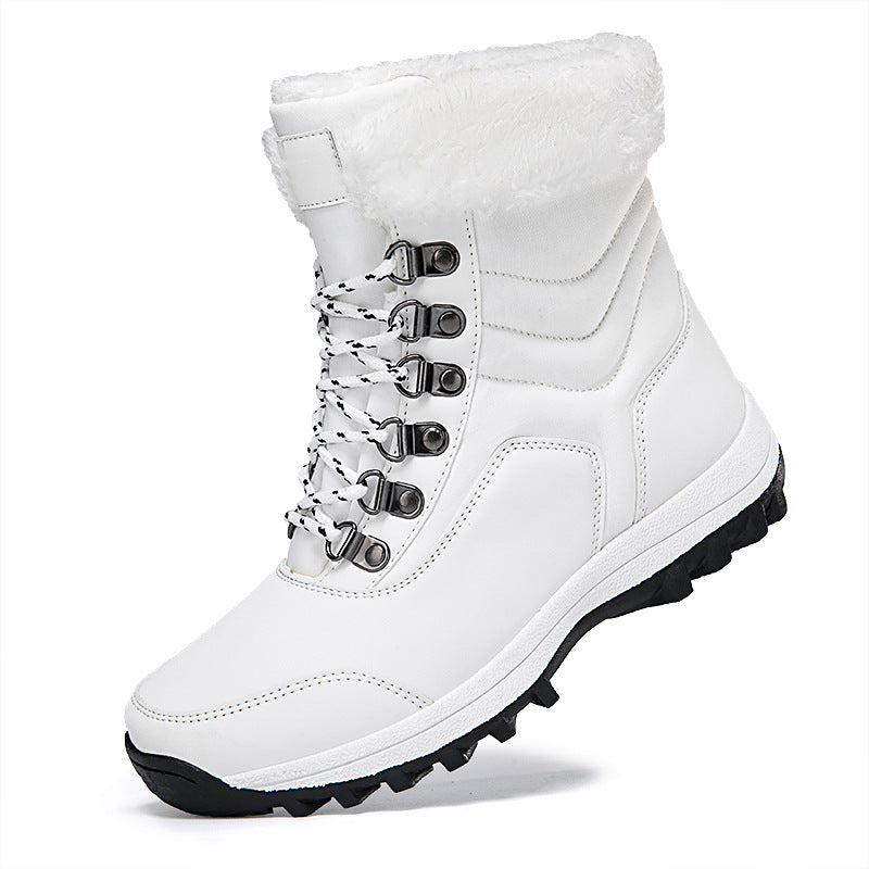 Damen Winterstiefel mit weichem Kunstfellkragen und rutschfester Laufsohle EB