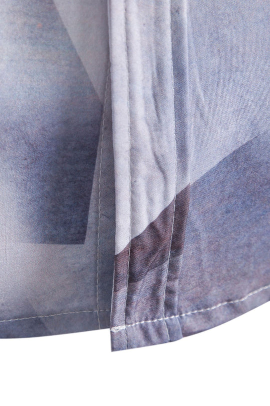 Damen Kurzarmhemd mit kreativem geometrischen Design und lockerer Passform EB