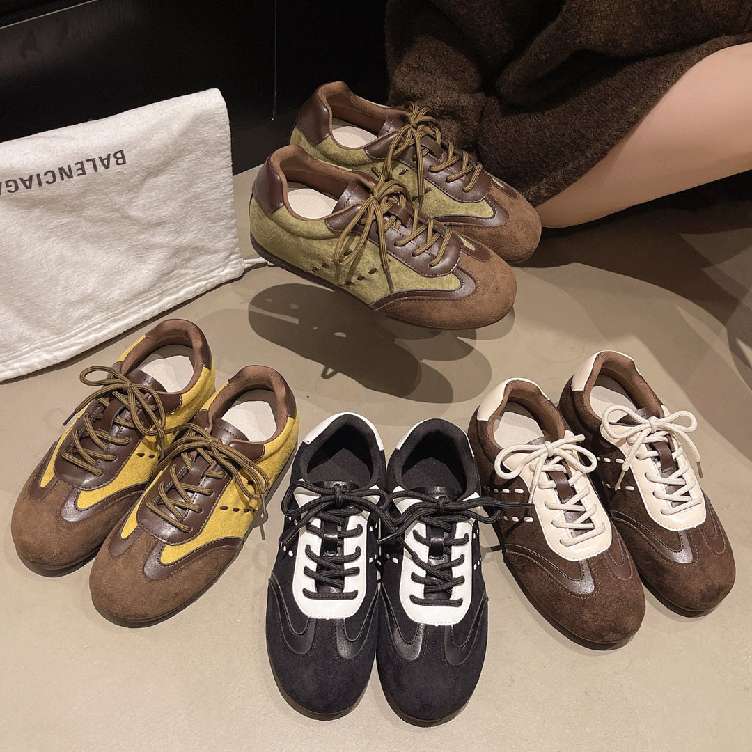 Damen modische Sneaker mit hochwertigem Wildleder-Obermaterial und innovativem Design EB