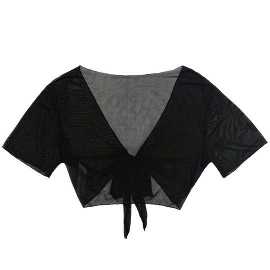 Damen Transparente Bluse mit gebundenem Detail EB