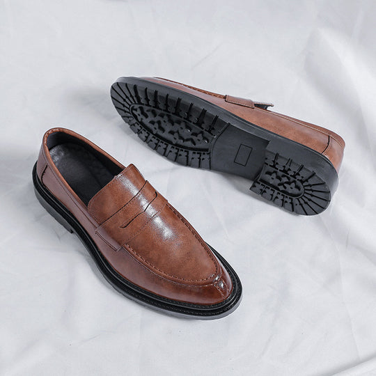 Damen Lederslipper mit rutschfester Profilsohle und eleganter Applikation EB