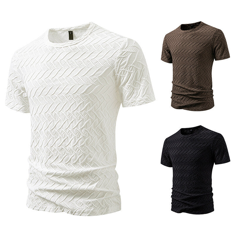 Herren Strukturiertes Kurzarmshirt mit modernem Design EB
