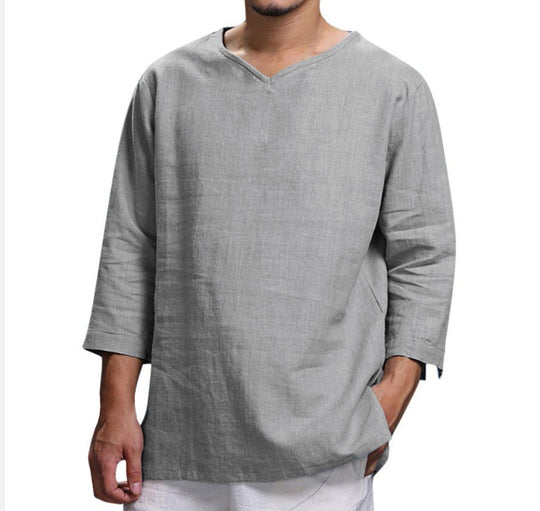 Herren Leichte Leinenbluse EB