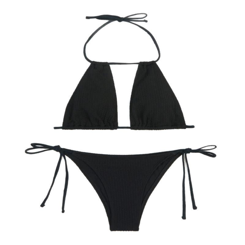 Damen Triangel-Bikini mit modischem Cut-Out und verstellbaren Bändern EB