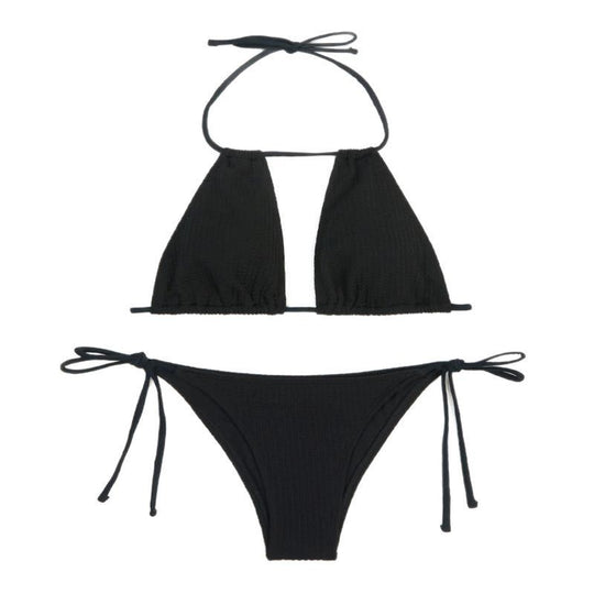Damen Triangel-Bikini mit modischem Cut-Out und verstellbaren Bändern EB