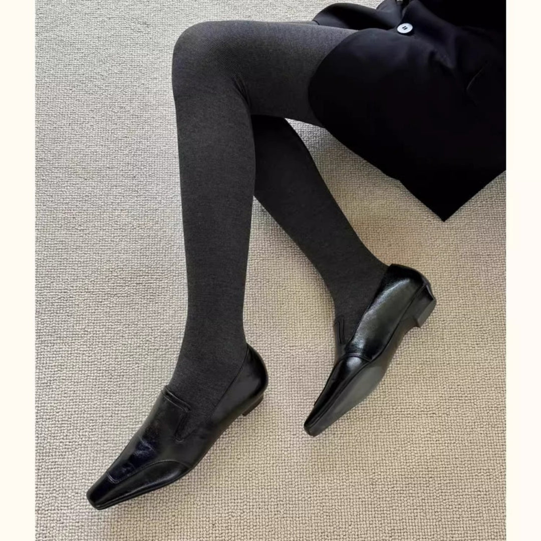 Damen edle Leder Loafers EB