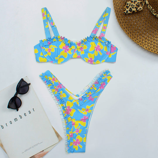 Damen Raffinierter Rüschen-Bikini EB