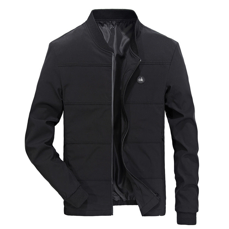 Herren sportliche Bomberjacke mit elastischen Bündchen und praktischen Reißverschlusstaschen EB