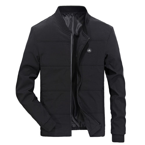 Herren sportliche Bomberjacke mit elastischen Bündchen und praktischen Reißverschlusstaschen EB