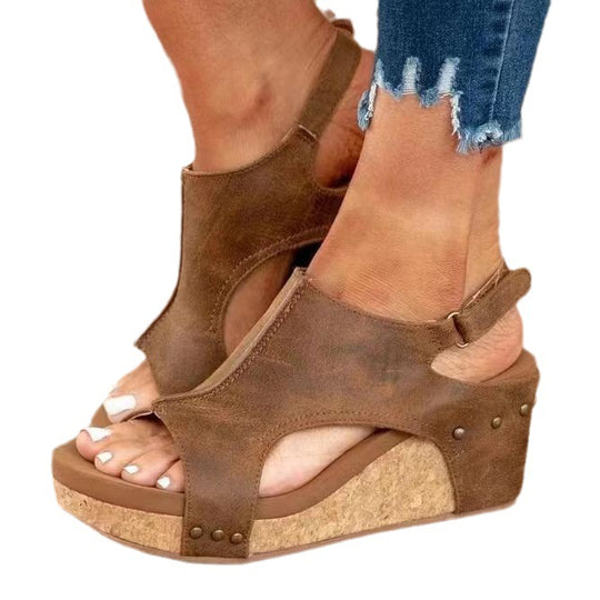 Damen Komfortable Wedge-Sandalen mit elegantem Design EB