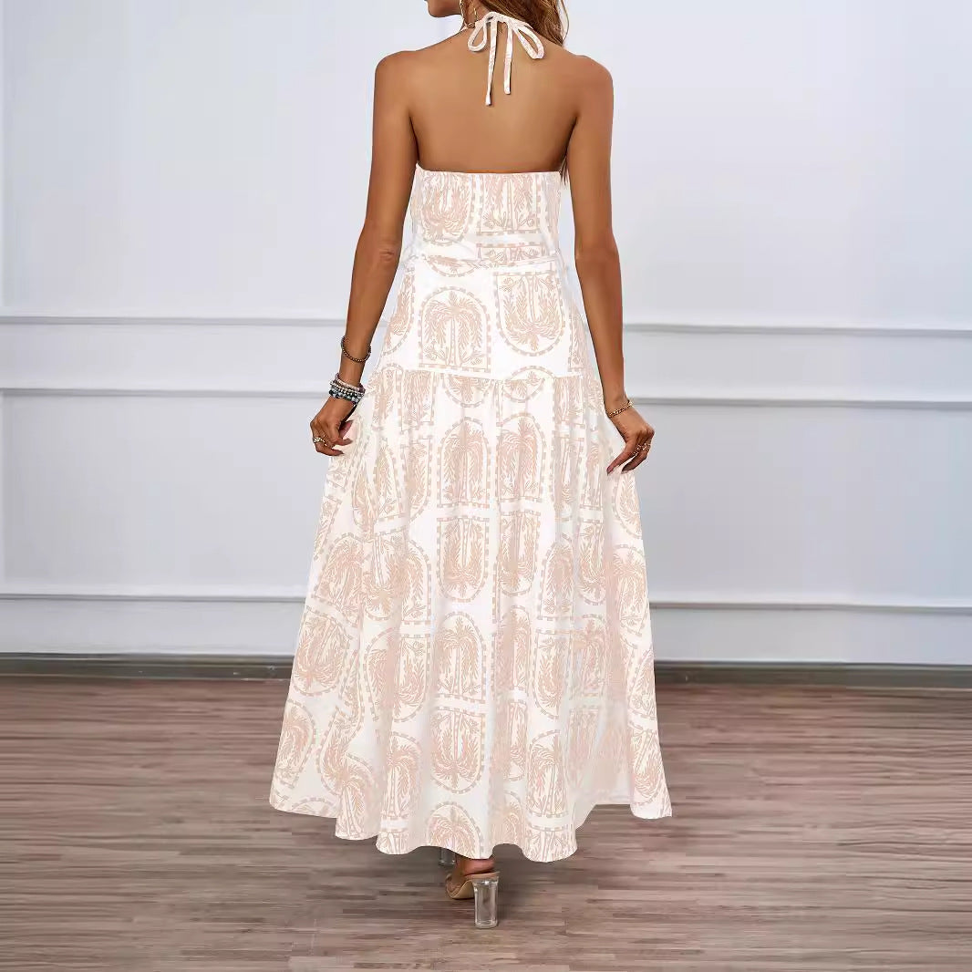 Damen Maxi-Kleid mit verspieltem Muster und eleganter Silhouette EB