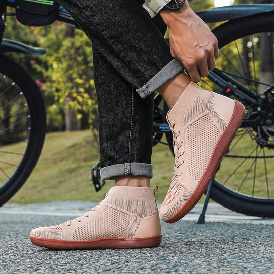 Damen Sportliche High-Top Sneakers mit atmungsaktivem Mesh-Obermaterial und rutschfester Sohle EB