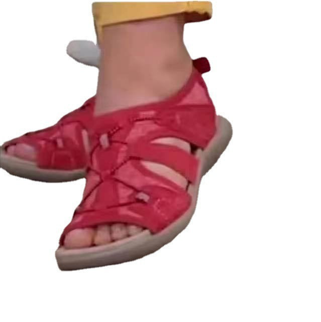 Damen bequeme Riemchen-Sandalen mit ergonomischem Fußbett EB