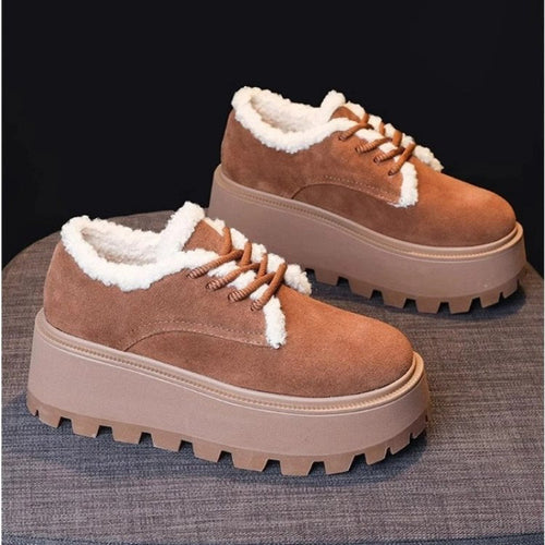 Damen Komfortable Plateau-Sneaker mit weichem Innenfutter EB