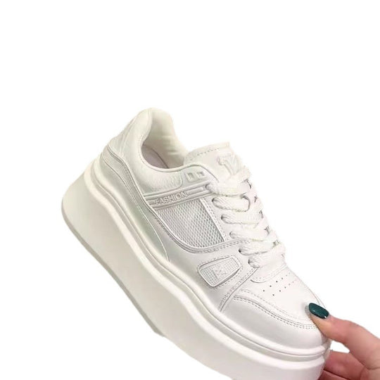 Damen sportive Sneakers mit doppelter Sohle und Kontrastnähten EB
