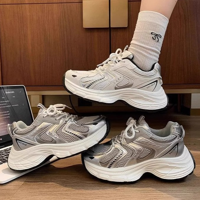 Damen Leichte Laufschuhe mit atmungsaktiver Mesh-Oberfläche und dämpfender Sohle EB