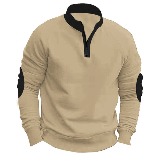 Herren Sportliches Sweatshirt mit Stehkragen und modischen Kontrastdetails EB