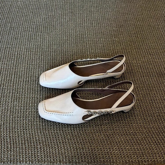 Damen Slingpumps mit eleganter Naht und modischen Schnallen EB