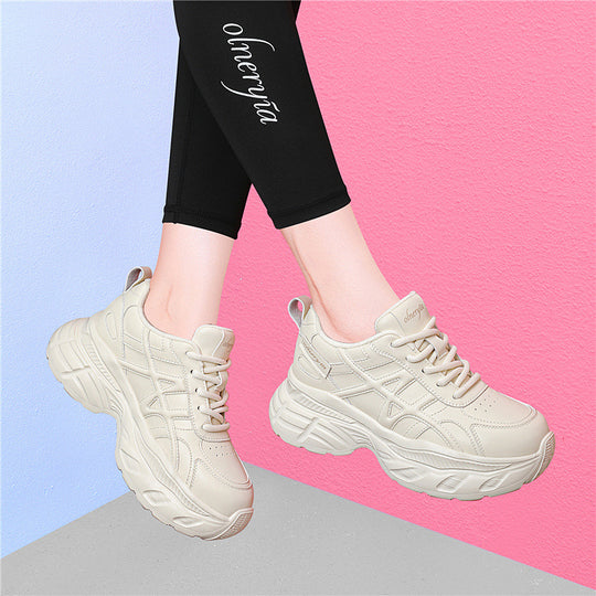 Damen Sportliche Chunky Sneakers mit gepolsterter Sohle und atmungsaktivem Obermaterial EB