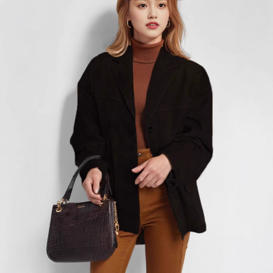 Damen eleganter Wildlederblazer EB