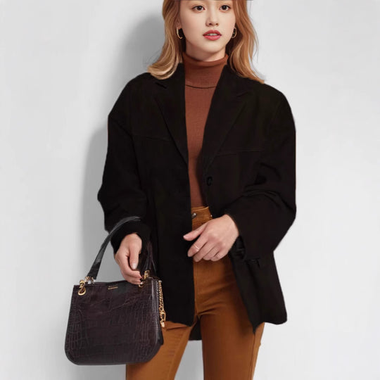 Damen eleganter Wildlederblazer EB