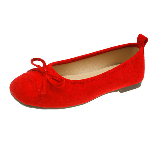 Damen Ballerinas mit feinem Schleifen-Detail aus柔igem Material EB
