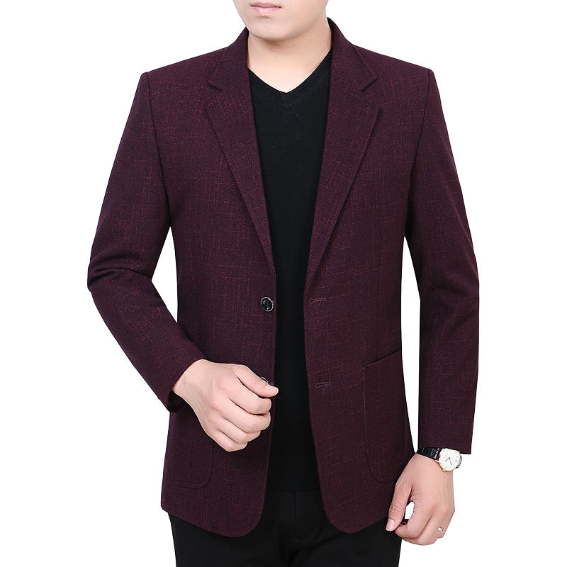 Herren Glencheck-Sakko Slim Fit aus Wollmischung mit dezentem Overcheck EB