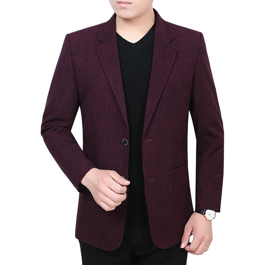 Herren Glencheck-Sakko Slim Fit aus Wollmischung mit dezentem Overcheck EB