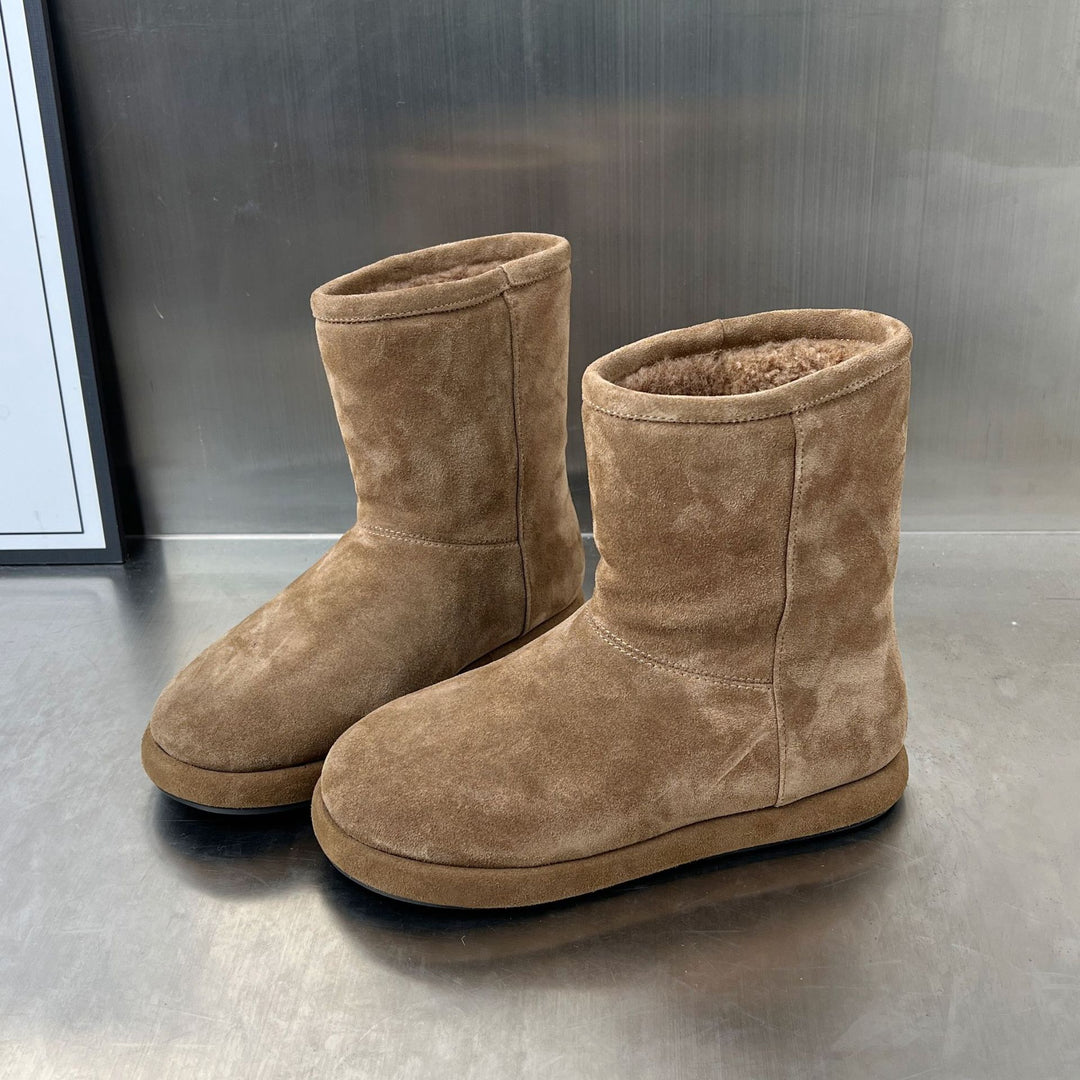 Damen Kuschelboots mit weichem Innenfutter und trendiger Leopardenmusterung EB