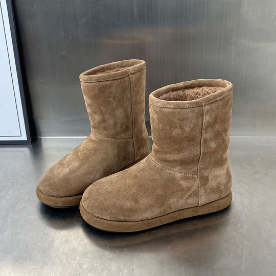Damen Kuschelboots mit weichem Innenfutter und trendiger Leopardenmusterung EB