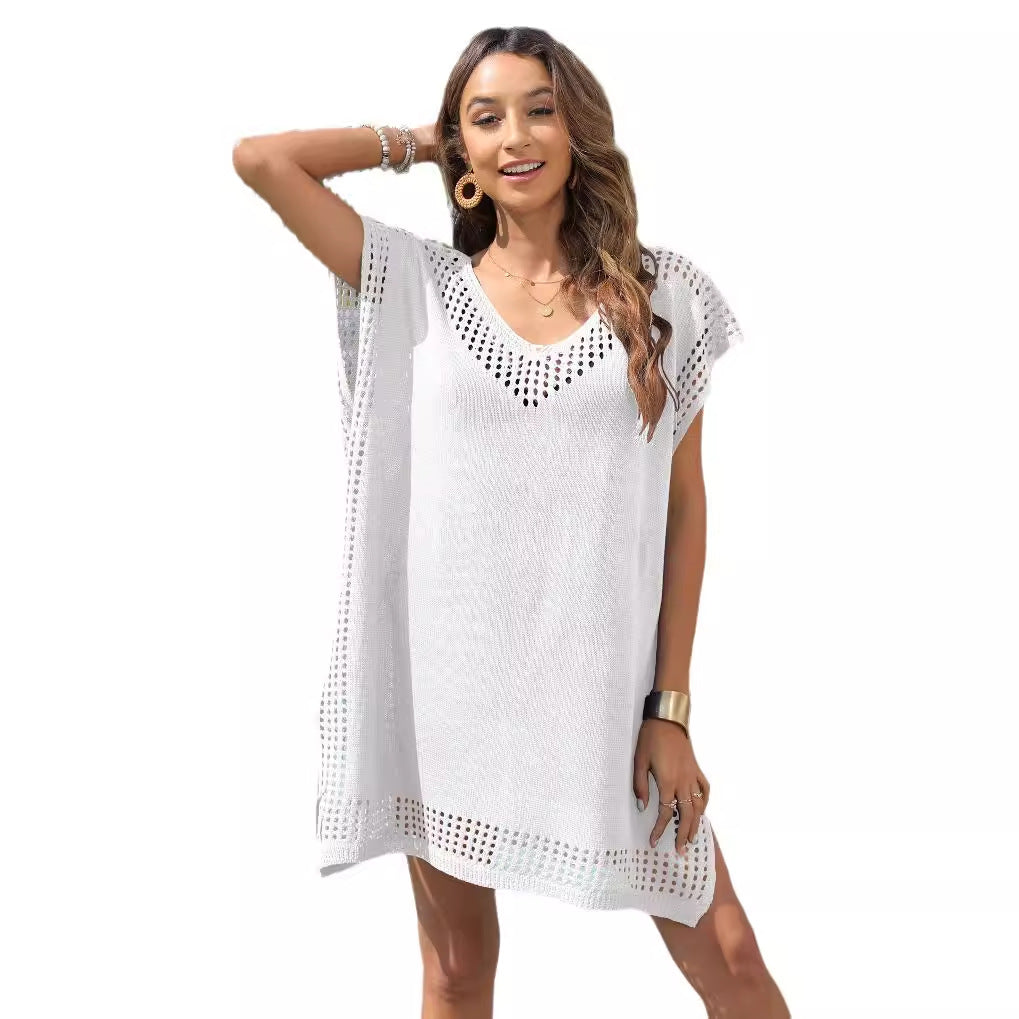 Damen luftiger Strandsarong mit modischem Lochmuster EB