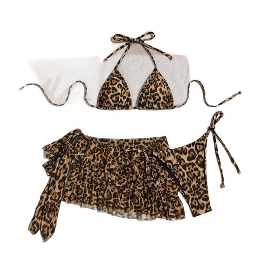 Damen Triangel-Bikini mit voluminösem Wickelrock EB
