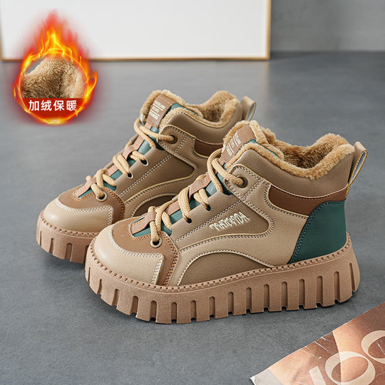 Damen Sportliche High-Top Sneakers mit gefüttertem Innenbereich und rutschfester Sohle EB