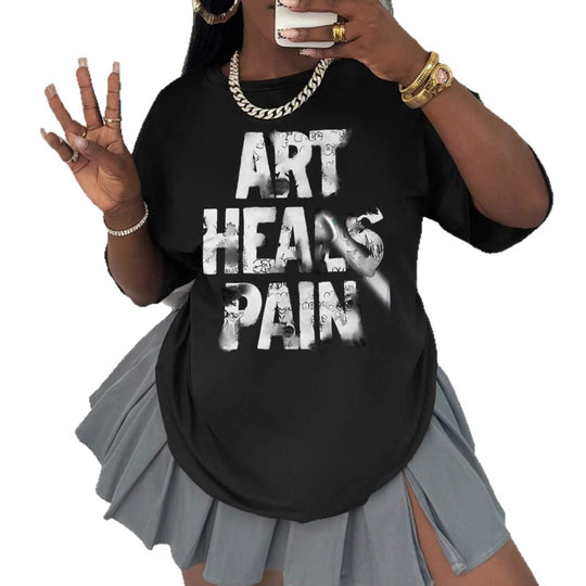 Damen T-Shirt mit kreativem grafischen Spruch EB