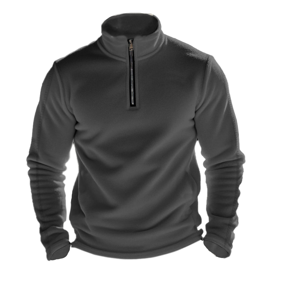 Herren Fleece-Kapuzenpullover mit halbem Reißverschluss EB
