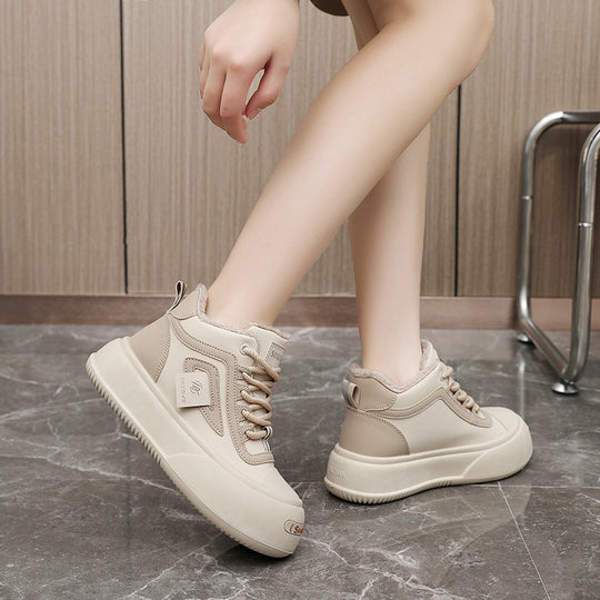 Damen Hohe Winter Sneakers mit kuscheligem Innenfutter und rutschfester Sohle EB
