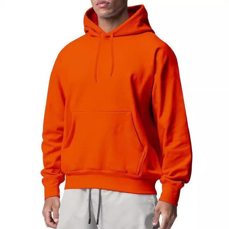 Herren nan Premium-Kapuzenpullover mit Kängurutasche, innen angerautem Fleece, verstärkter Nackennaht und geripptem Saum EB