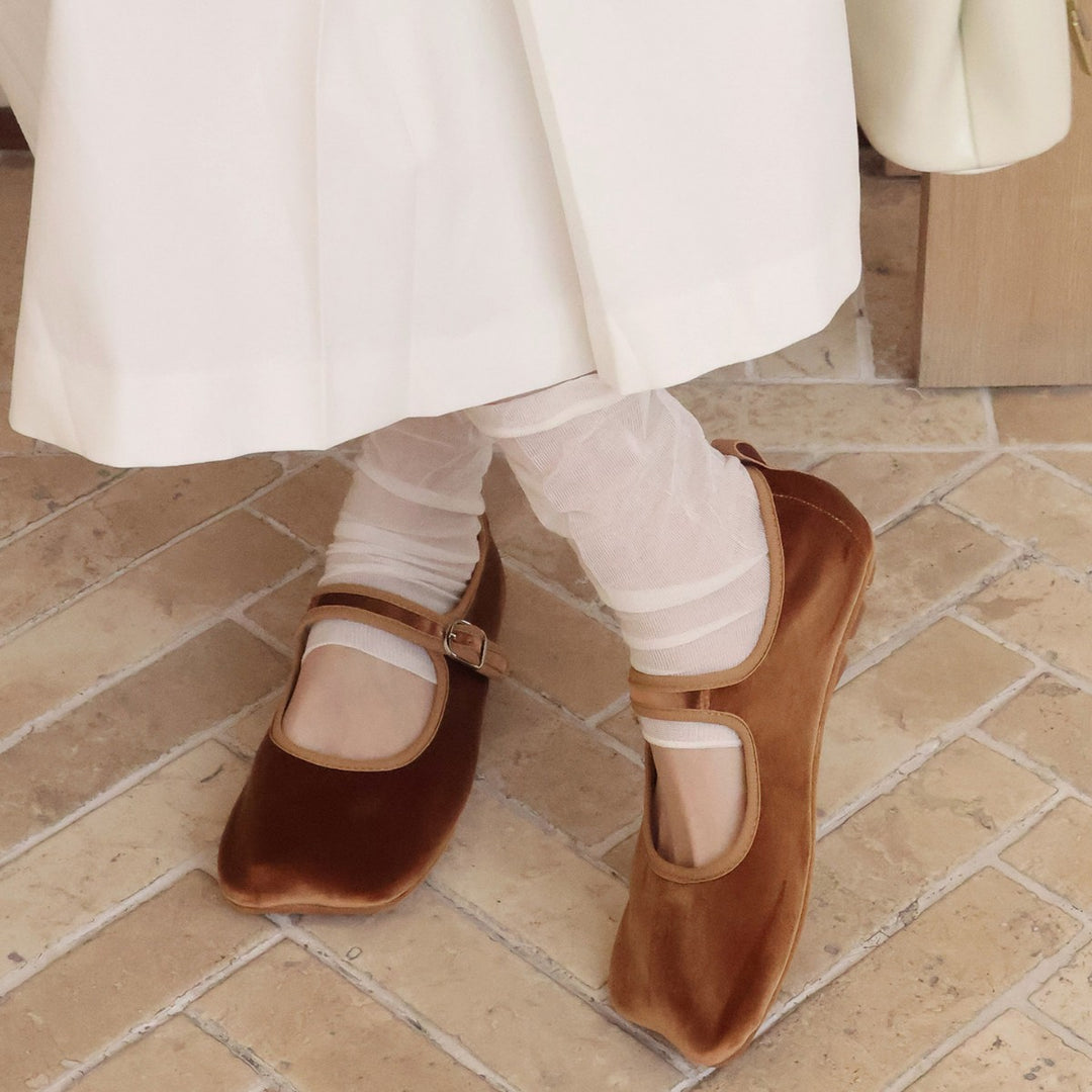 Damen Mokassin-Ballerinas mit verstellbarem Riemchen und rutschfester Sohle EB