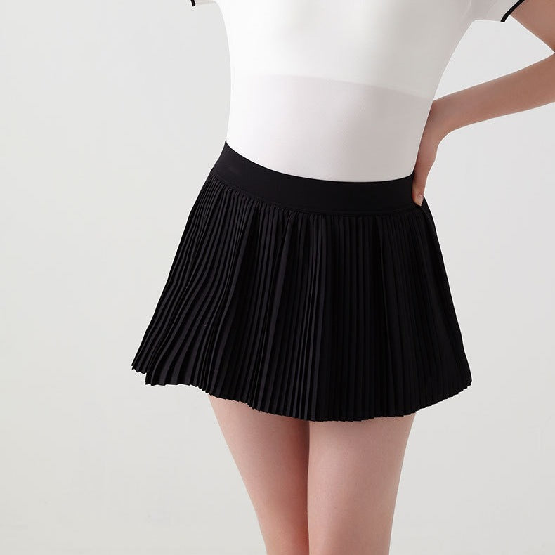 Damen Plissierter Minirock mit elastischem Bund und leichten Stoff EB