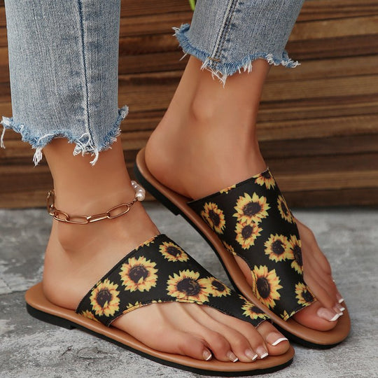 Damen Zehentrenner-Sandalen mit modischem Denim-Design und komfortablem Fußbett EB