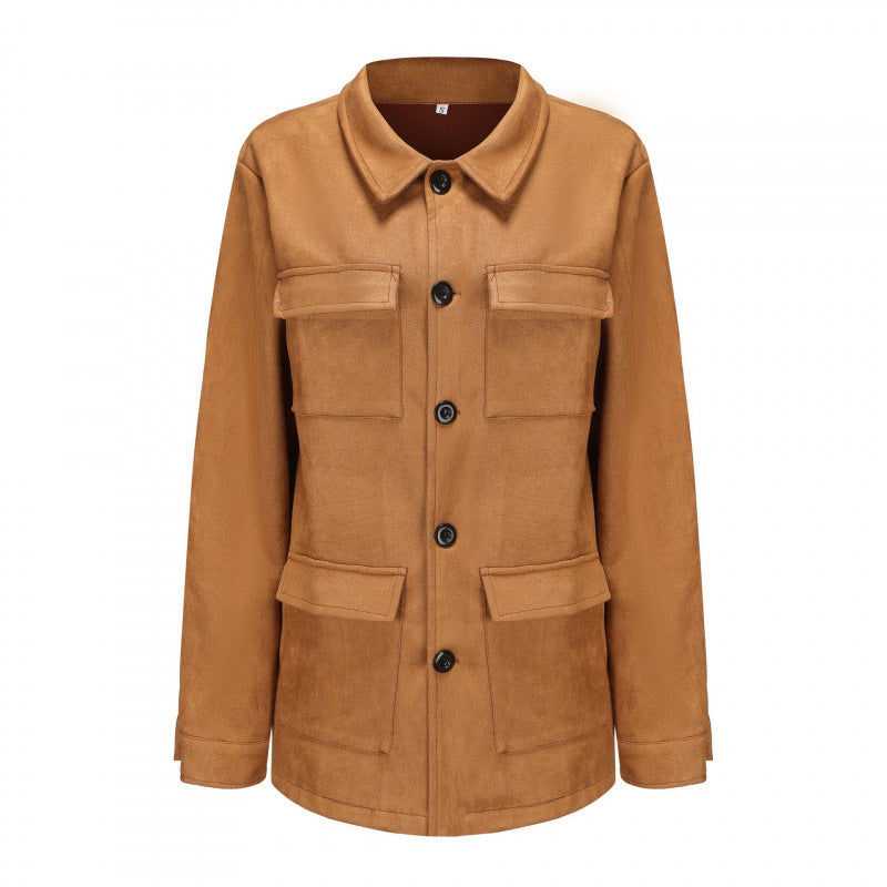 Damen praktische Jacke im modernen Look mit aufgesetzten Taschen EB