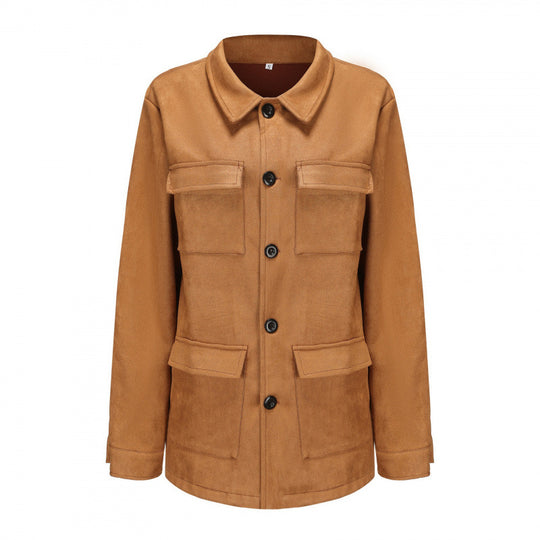 Damen praktische Jacke im modernen Look mit aufgesetzten Taschen EB