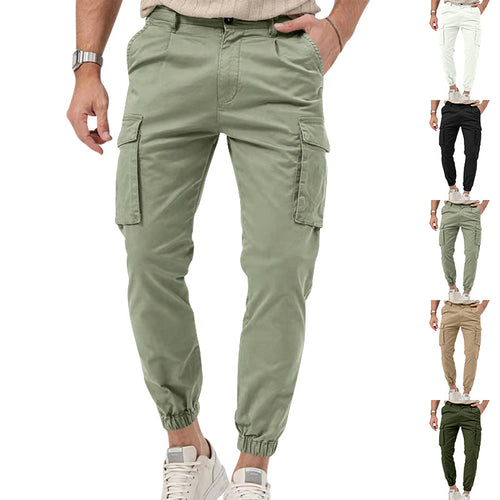 Herren Cargo-Hose mit  elastischem Bund und praktischen Taschen EB