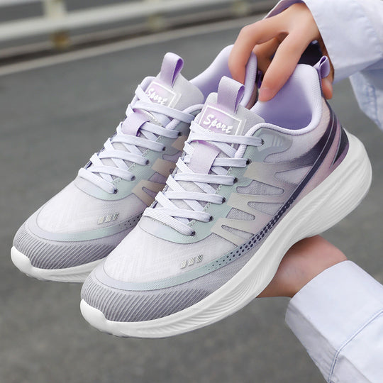 Herren nan leichte atmungsaktive Laufsneaker mit nahtlosem Strickobermaterial, gepolstertem Fersenkragen und reaktiver EVA-Dämpfung EB