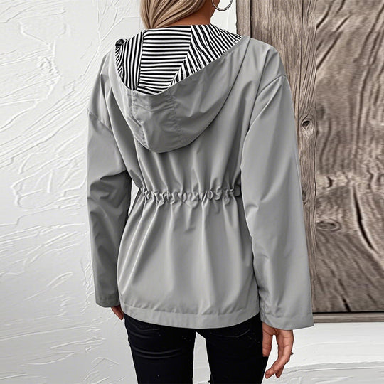 Damen knielange Funktionsjacke mit verstellbarem Bund EB