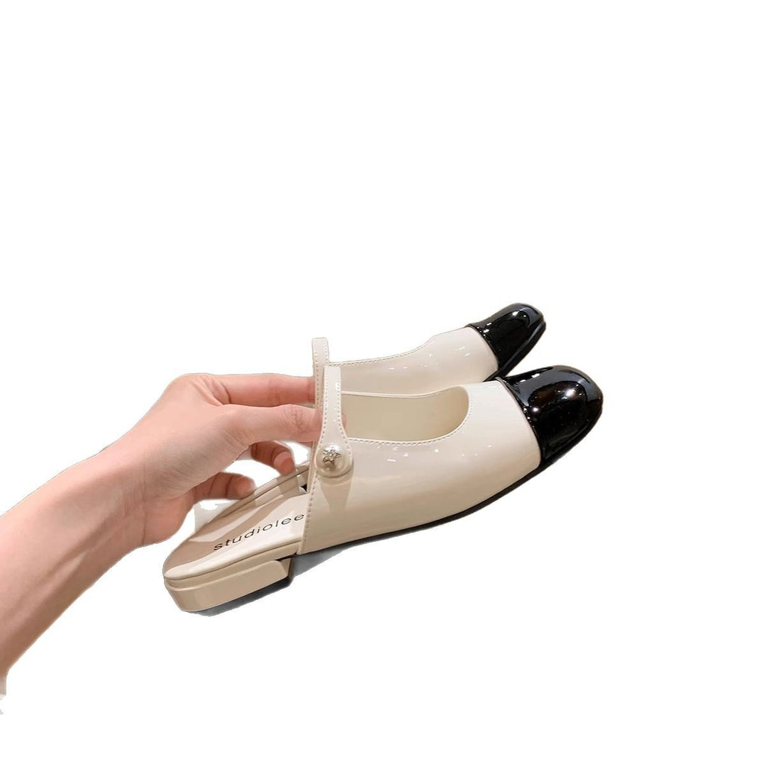 Damen Sling-Back Ballerinas mit eleganten Perlenakzenten EB