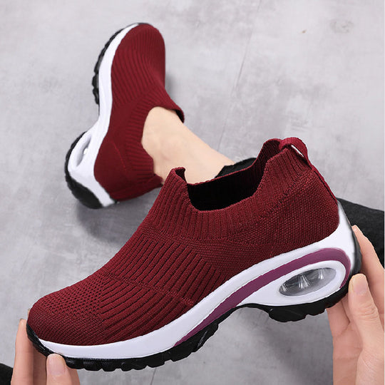 Damen Bequeme Sneakers mit elastischem Strickoberteil und Luftpolstertechnologie EB