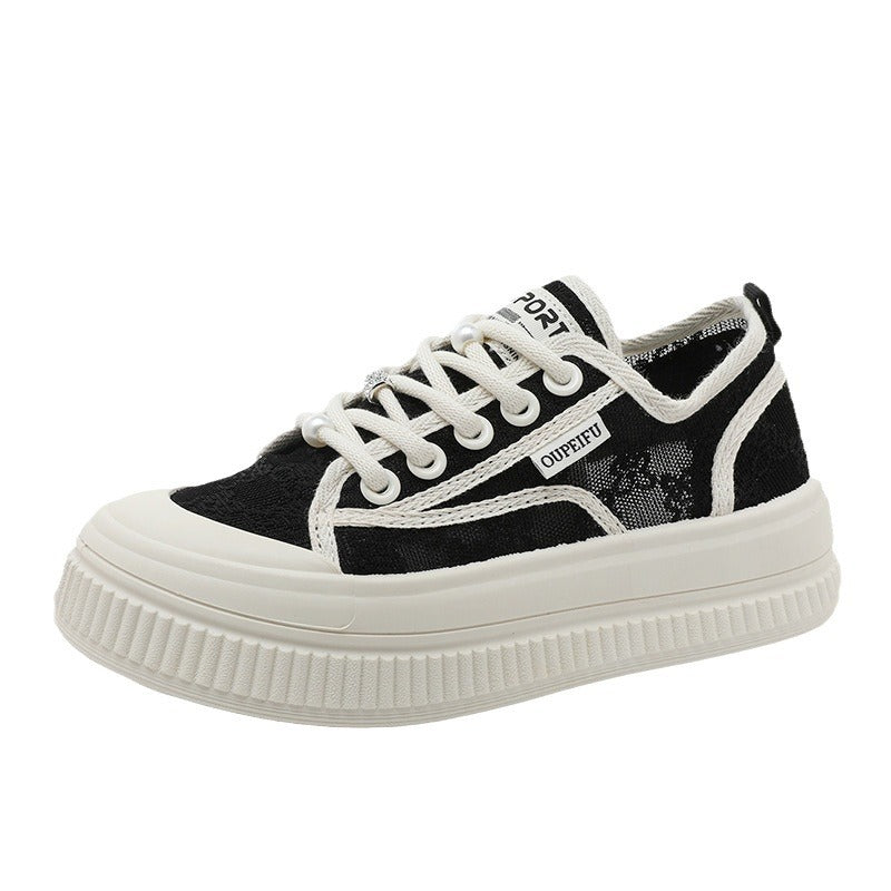 Damen modische Sneaker mit atmungsaktivem Obermaterial und rutschfester Sohle EB