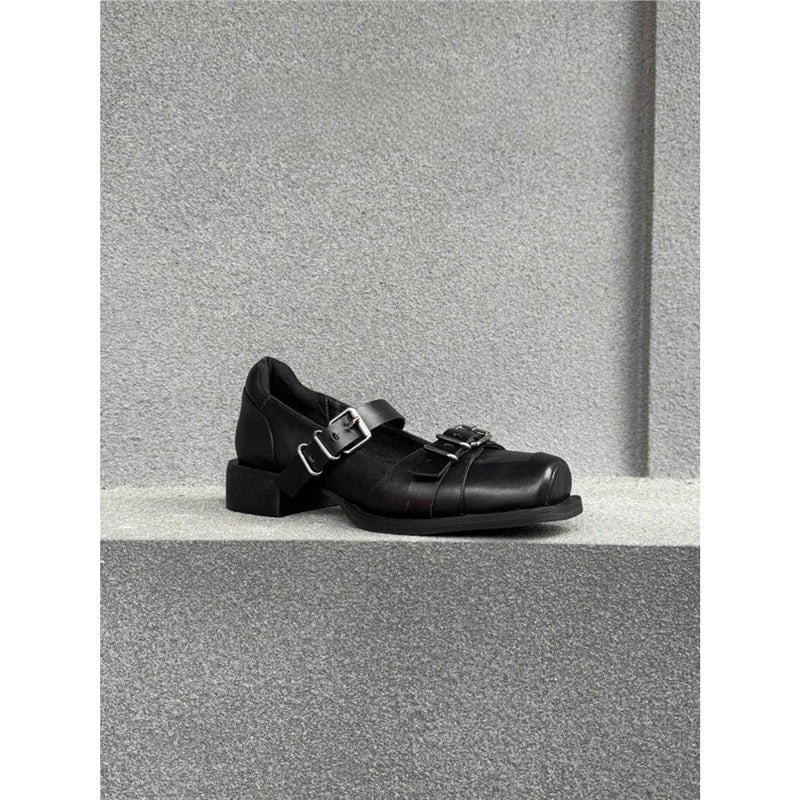 Damen elegante Schnürschuhe mit modischer Schnallenverzierung EB