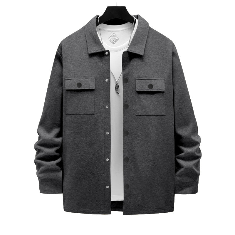 Herren oversized Utility-Jacke mit praktischen Taschen und modernem Kragen EB